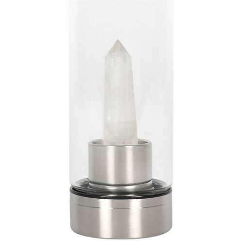 Clear Quartz Energising Glass Water Bottle | Inspired Creative Gifts | UK Supplier