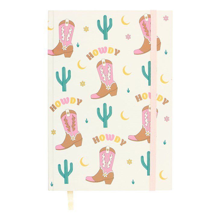 Cowboy Boot A5 Notebook with Sticker Sheet | Inspired Creative Gifts | UK Supplier