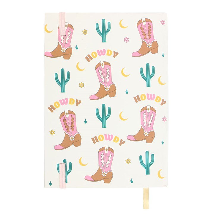 Cowboy Boot A5 Notebook with Sticker Sheet | Inspired Creative Gifts | UK Supplier