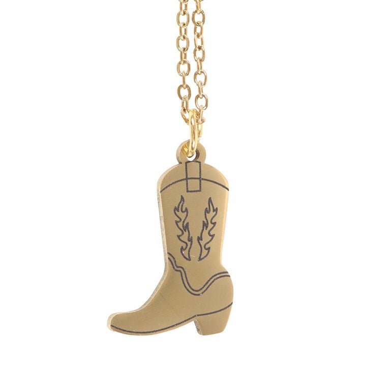 Cowboy Boot Necklace on Greeting Card | Inspired Creative Gifts | UK Supplier