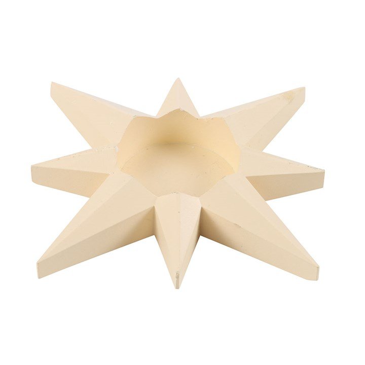 Cream Star Tealight Candle Holder | Inspired Creative Gifts | UK Supplier
