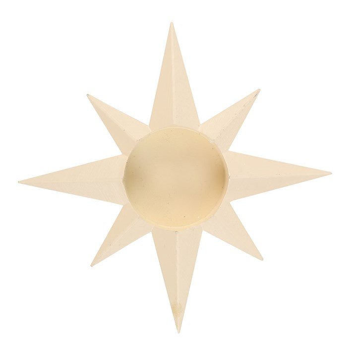 Cream Star Tealight Candle Holder | Inspired Creative Gifts | UK Supplier
