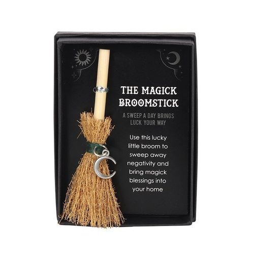 Crescent Moon Mini Magick Broomstick | Inspired Creative Gifts | UK Supplier