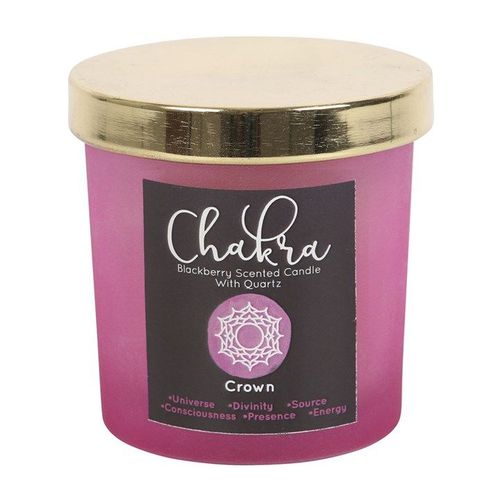 Crown Chakra Blackberry Crystal Chip Candle | Inspired Creative Gifts | UK Supplier