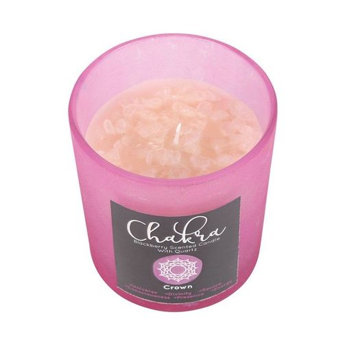 Crown Chakra Blackberry Crystal Chip Candle | Inspired Creative Gifts | UK Supplier