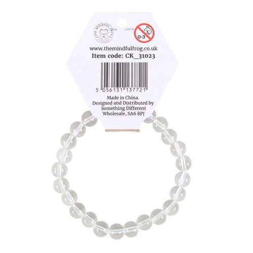 Crown Chakra Clear Quartz Gemstone Bracelet | Inspired Creative Gifts | UK Supplier