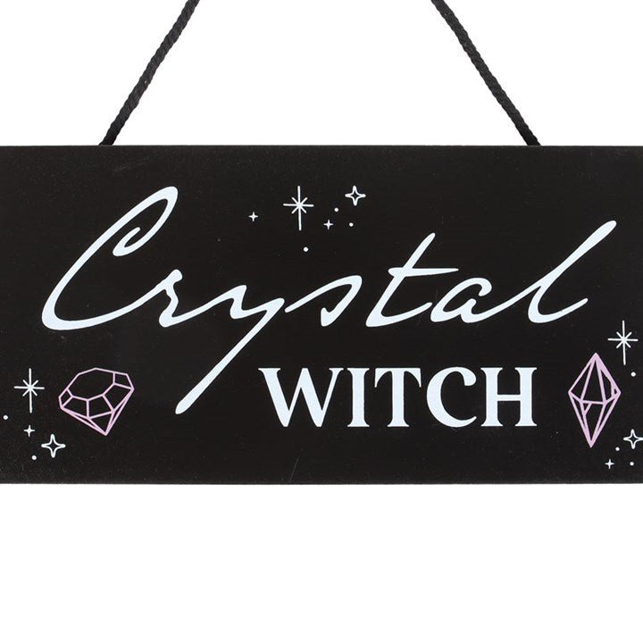 Crystal Witch Hanging Sign | Inspired Creative Gifts | UK Supplier