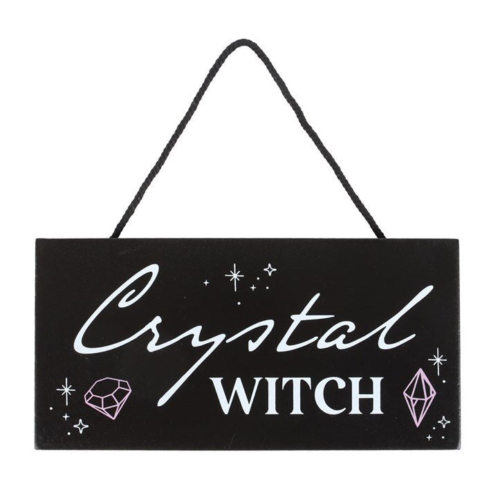 Crystal Witch Hanging Sign | Inspired Creative Gifts | UK Supplier