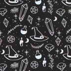 Crystal Witch Print Polycotton Tote Bag | Inspired Creative Gifts | UK Supplier