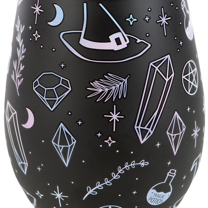 Crystal Witch Print Stemless Glass | Inspired Creative Gifts | UK Supplier