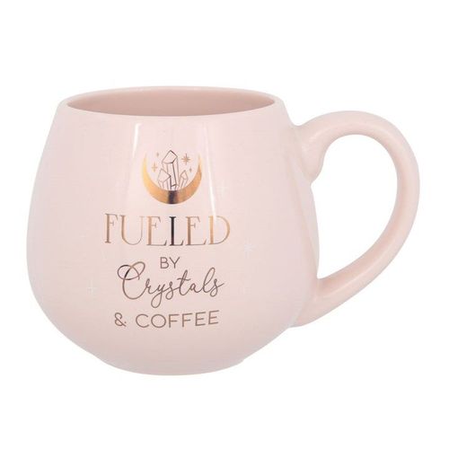 Crystals and Coffee Rounded Mug | Inspired Creative Gifts | UK Supplier