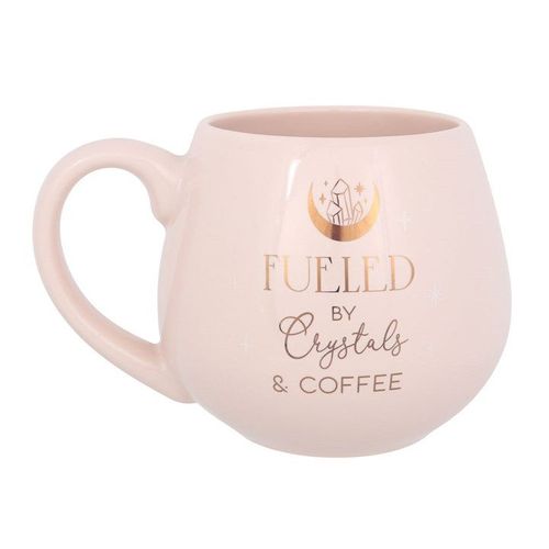 Crystals and Coffee Rounded Mug | Inspired Creative Gifts | UK Supplier