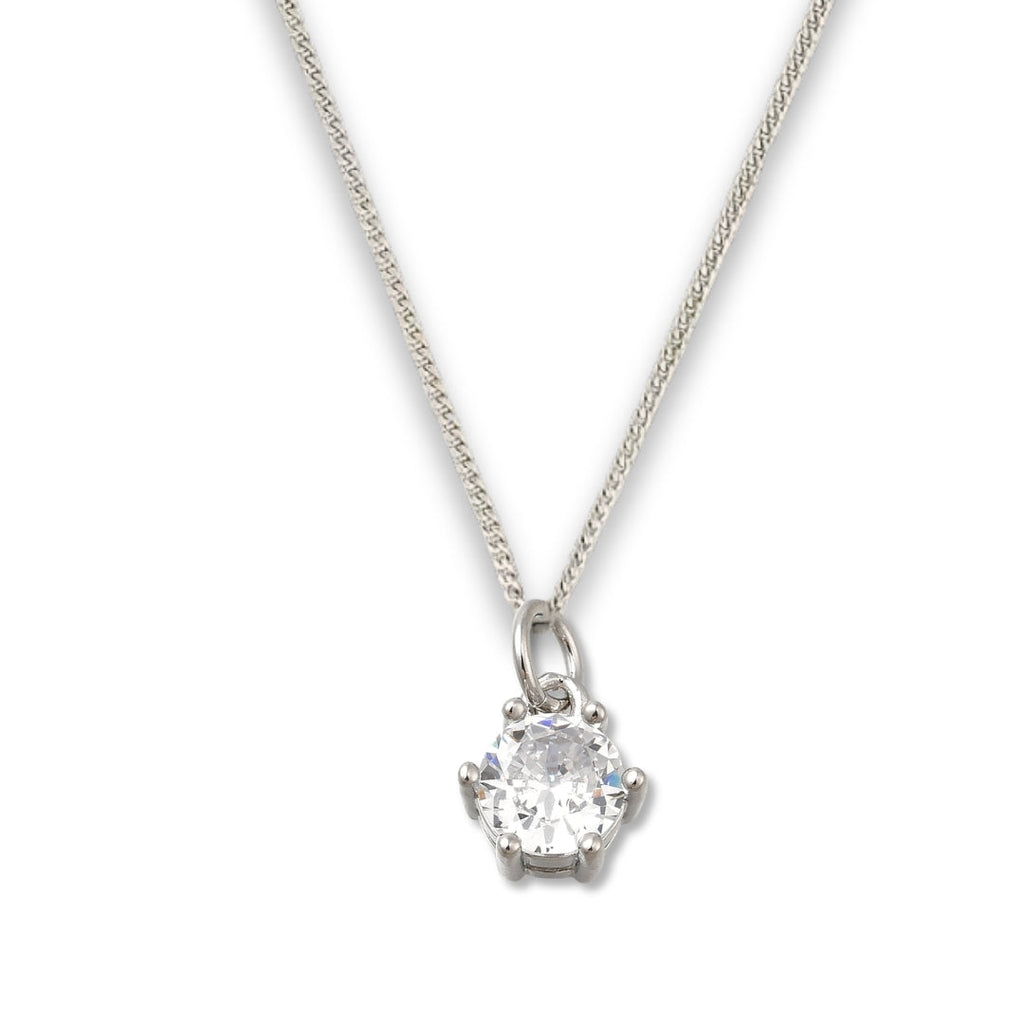 50th Birthday Cubic Zirconia Silver Necklace & Gold Balloons Mini Gift Hamper