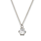 50th Birthday Cubic Zirconia Silver Necklace & Gold Balloons Mini Gift Hamper