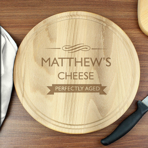 Personalised Perfectly Aged Round Chopping Board | Great Gift for Birthdays, Housewarmings, Weddings, Birthday and Christmas | Chopping Board | Inspired Creative Gifts