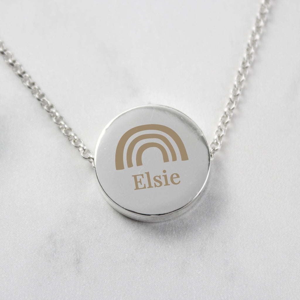 Custom Rainbow Disc Name Necklace, Personalized Name Necklace, Personalized Gifts for her, Birthday Gift for Her, Christmas Gifts | Inspired Creative Gifts | UK Supplier