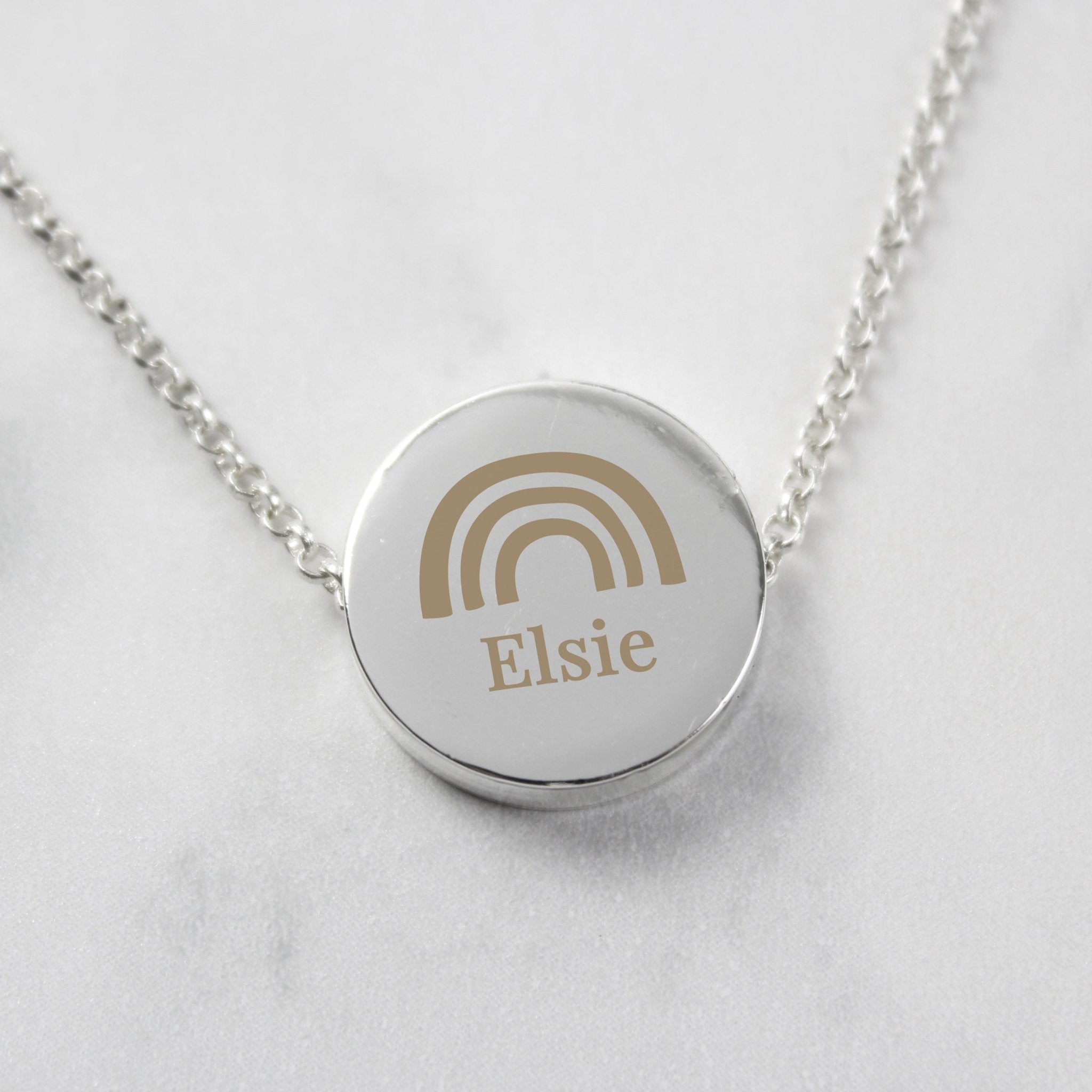 Custom Rainbow Disc Name Necklace, Personalized Name Necklace, Personalized Gifts for her, Birthday Gift for Her, Christmas Gifts | Inspired Creative Gifts | UK Supplier