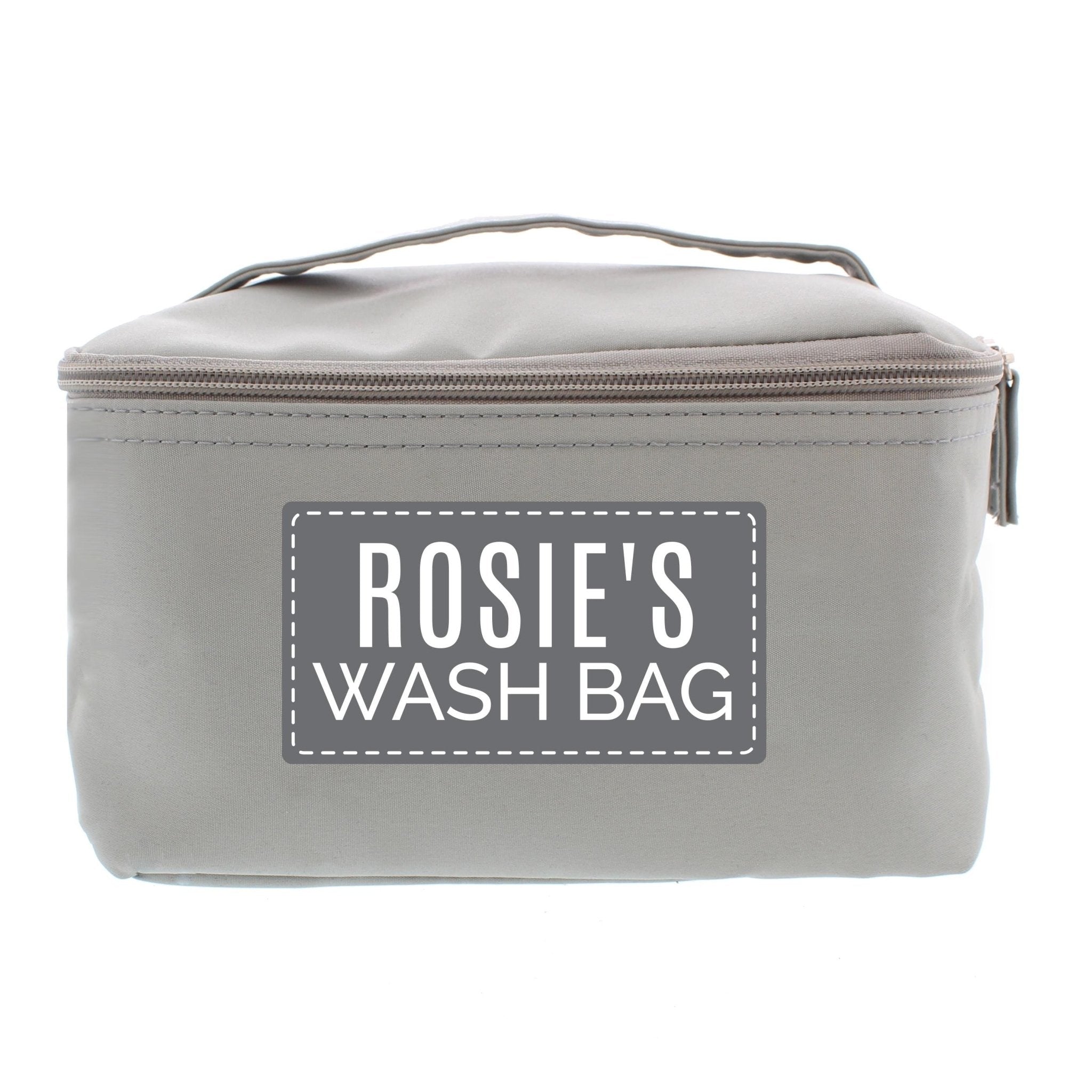 Customizable Grey Travel Toiletry Bag | Personalised & Practical | Inspired Creative Gifts | UK Supplier