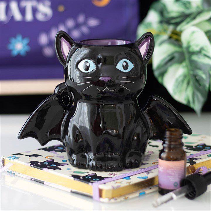 Cute and Creepy Bat Cat Oil Burner and Wax Warmer | Inspired Creative Gifts | UK Supplier