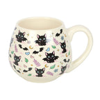 Cute and Creepy Cat Print Rounded Mug | Inspired Creative Gifts | UK Supplier