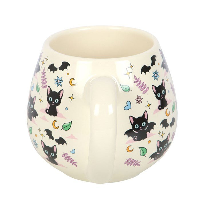 Cute and Creepy Cat Print Rounded Mug | Inspired Creative Gifts | UK Supplier