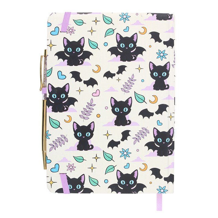 Cute and Creepy Print A5 Notebook with Amethyst Pen | Inspired Creative Gifts | UK Supplier