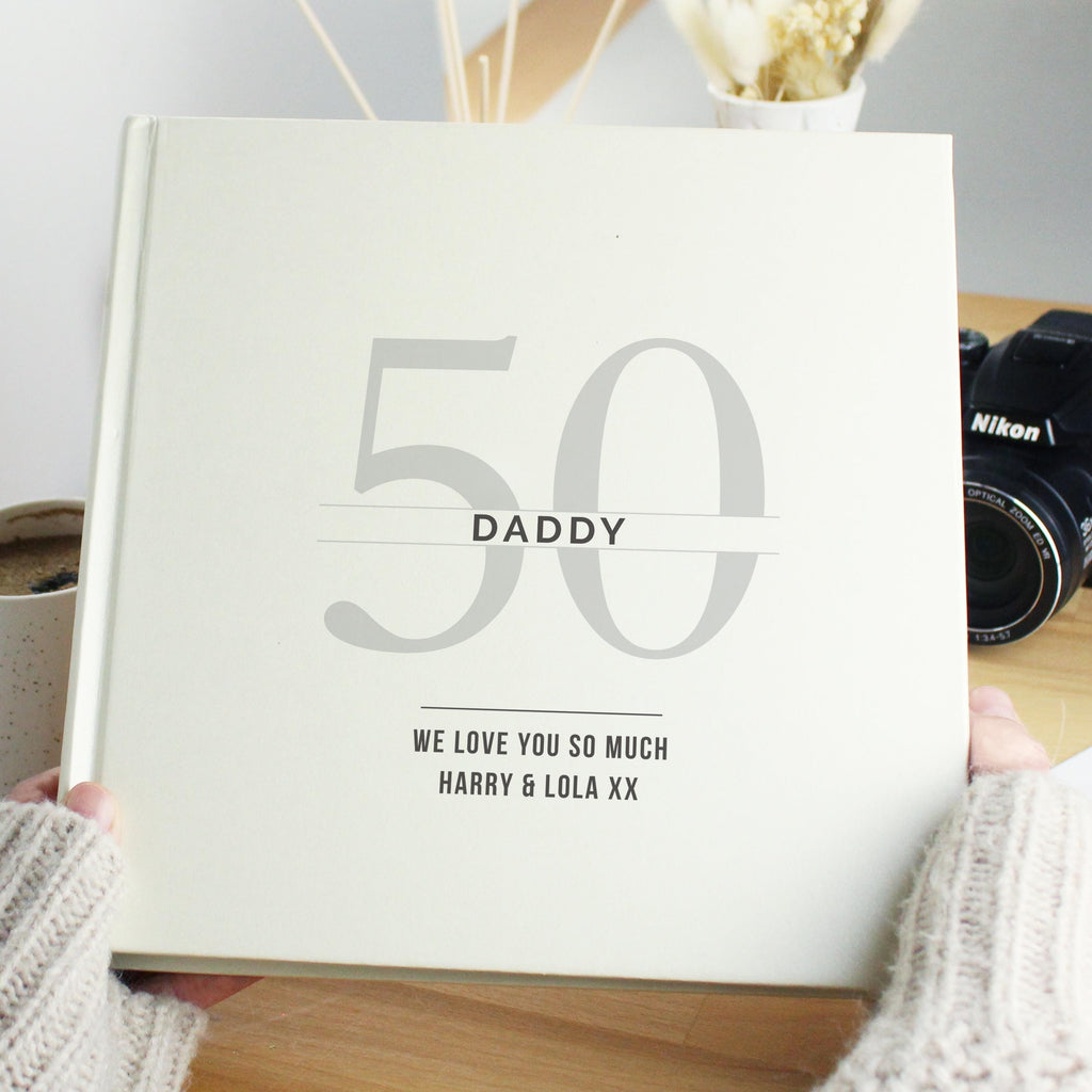 Personalised Birthday Square Photo Album | Big Age 16th, 18th, 21st, 30th, 40th, 50th, 60th, 70th Birthday - Inspired Creative Gifts