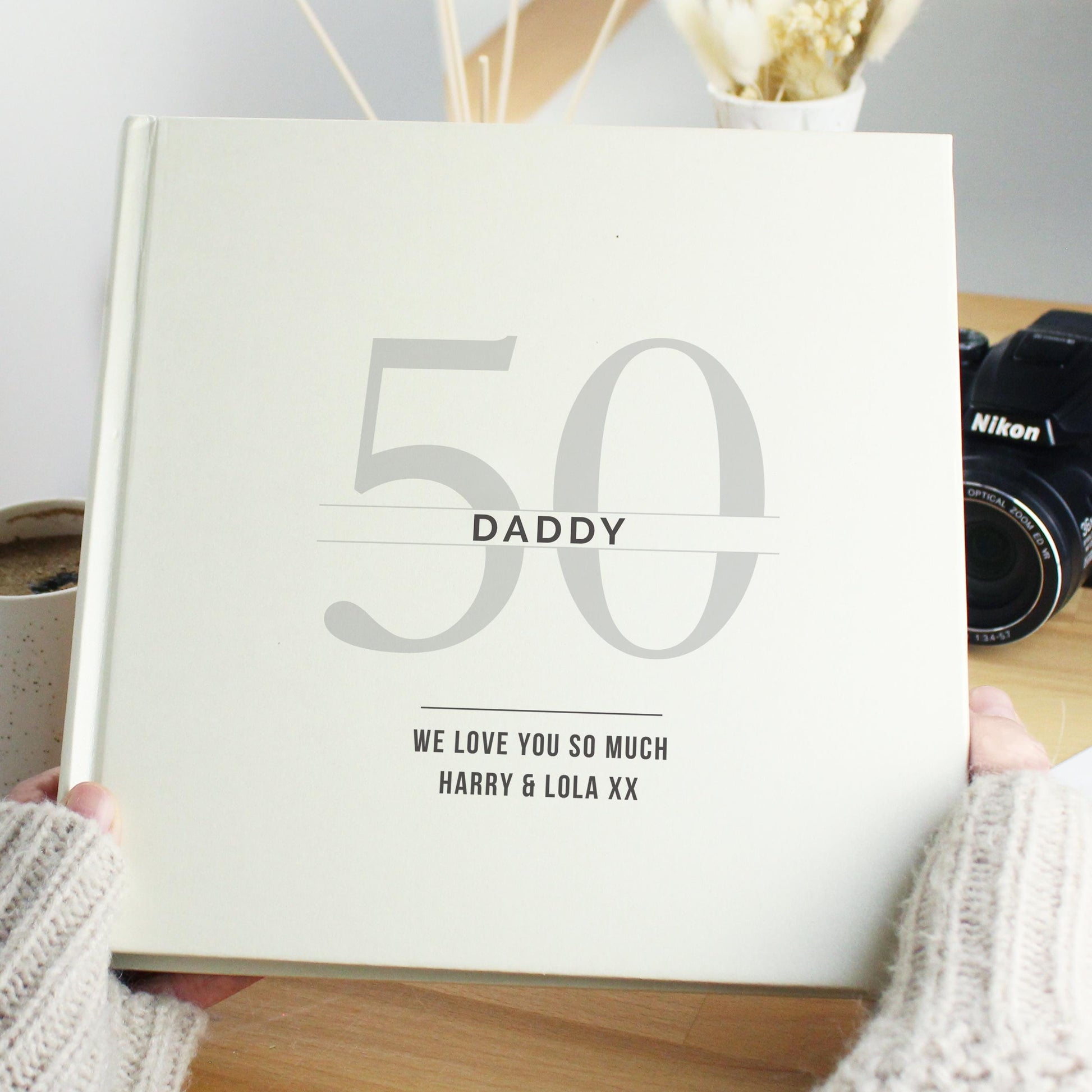Personalised Birthday Square Photo Album | Big Age 16th, 18th, 21st, 30th, 40th, 50th, 60th, 70th Birthday - Inspired Creative Gifts