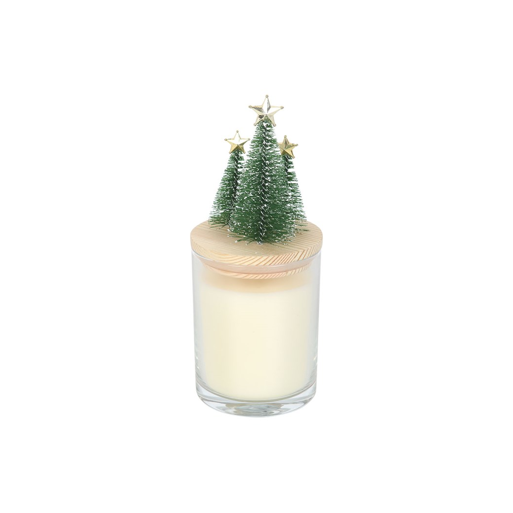 Bah Humbug Orange & Clove Glass Candle with Tree | Candles