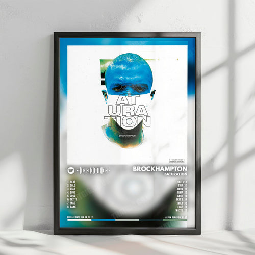 Brockhampton "Saturation" Album Cover Poster - with Complete Tracklist | Album Cover | Inspired Creative Gifts