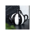Black and White Striped Pumpkin Teapot | Tableware | Inspired Creative Gifts