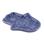 Dark Blue Hand of Hamsa Incense Holder and Trinket Dish | Inspired Creative Gifts | UK Supplier