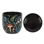 Dark Forest Print Ceramic Plant Pot with Saucer | Inspired Creative Gifts | UK Supplier