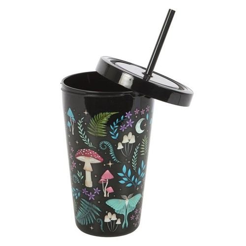 Dark Forest Print Plastic Tumbler with Straw | Inspired Creative Gifts | UK Supplier