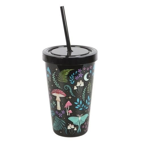 Dark Forest Print Plastic Tumbler with Straw | Inspired Creative Gifts | UK Supplier