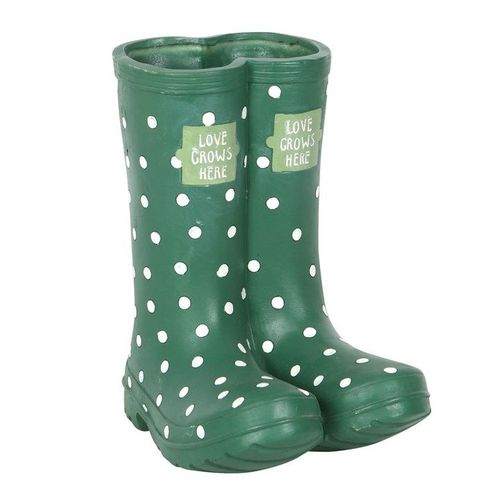 Dark Green Welly Boot Planter | Inspired Creative Gifts | UK Supplier