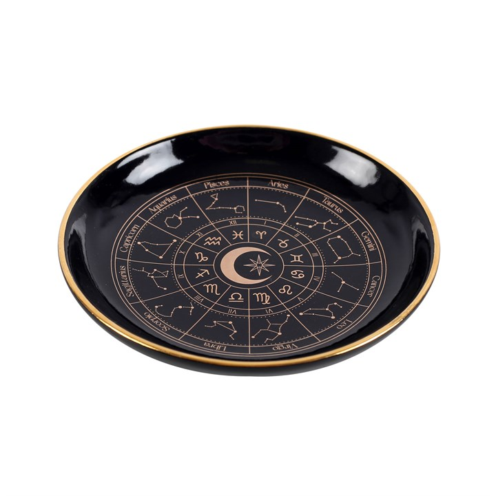 Black Astrology Wheel Trinket Dish | Trinket, Jewellery & Keepsake Boxes