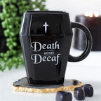 Death Before Decaf Coffin Mug | Inspired Creative Gifts | UK Supplier