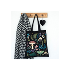 Dark Forest Print Polycotton Tote Bag