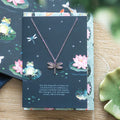 Dragonfly Necklace on Greeting Card | Inspired Creative Gifts | UK Supplier