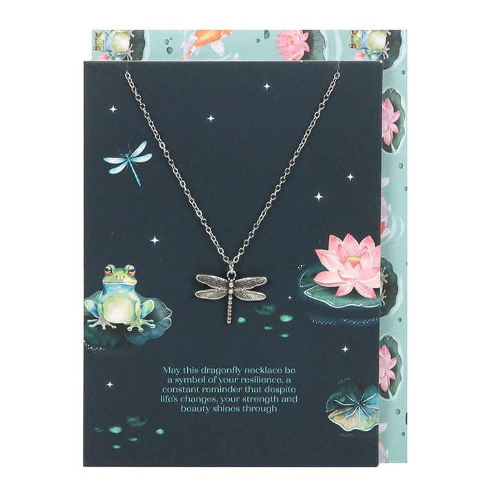 Dragonfly Necklace on Greeting Card | Inspired Creative Gifts | UK Supplier