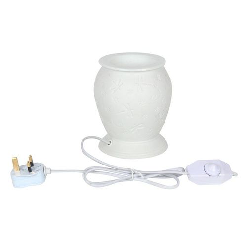 Dragonfly White Ceramic Electric Burner and Wax Warmer | Inspired Creative Gifts | UK Supplier