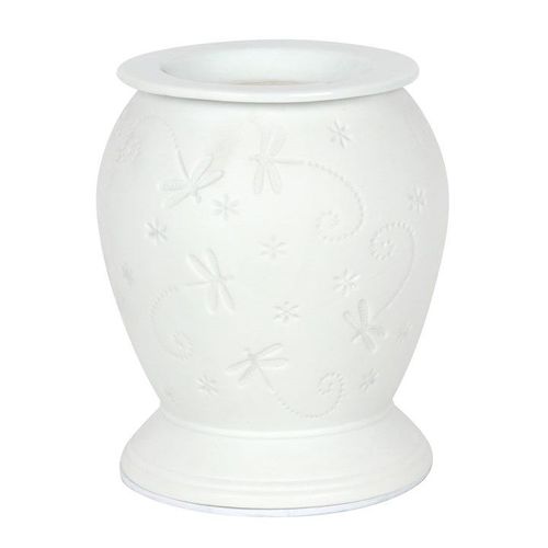 Dragonfly White Ceramic Electric Burner and Wax Warmer | Inspired Creative Gifts | UK Supplier