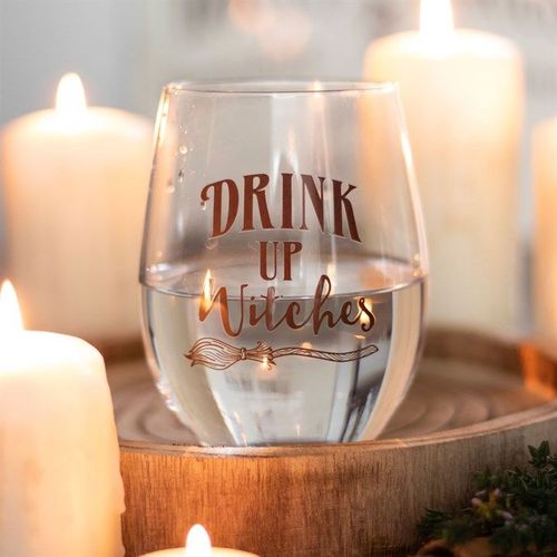 Drink Up Witches Stemless Glass | Inspired Creative Gifts | UK Supplier