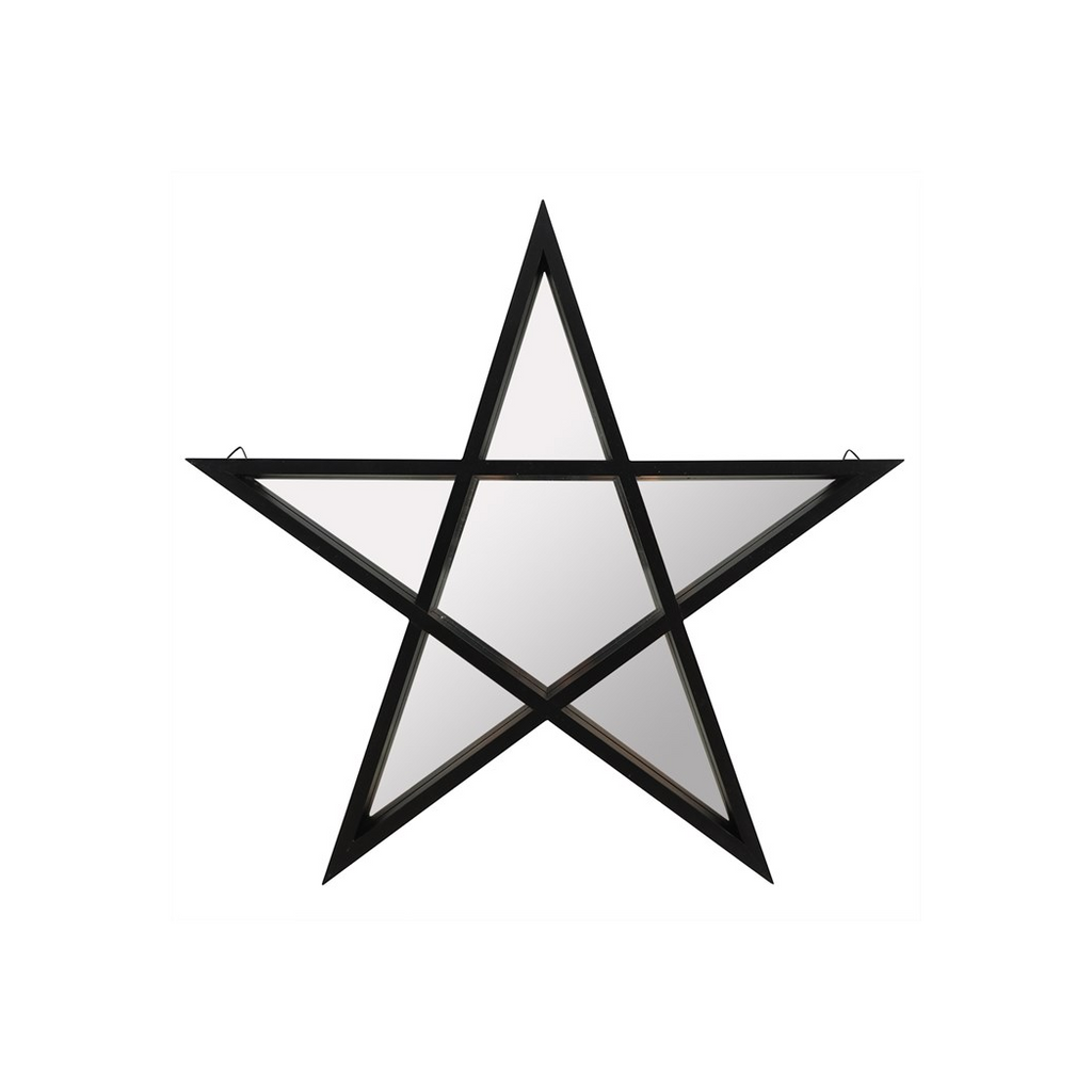 Black Framed Pentagram Mirror | Mirrors | Inspired Creative Gifts