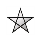Black Framed Pentagram Mirror | Mirrors | Inspired Creative Gifts