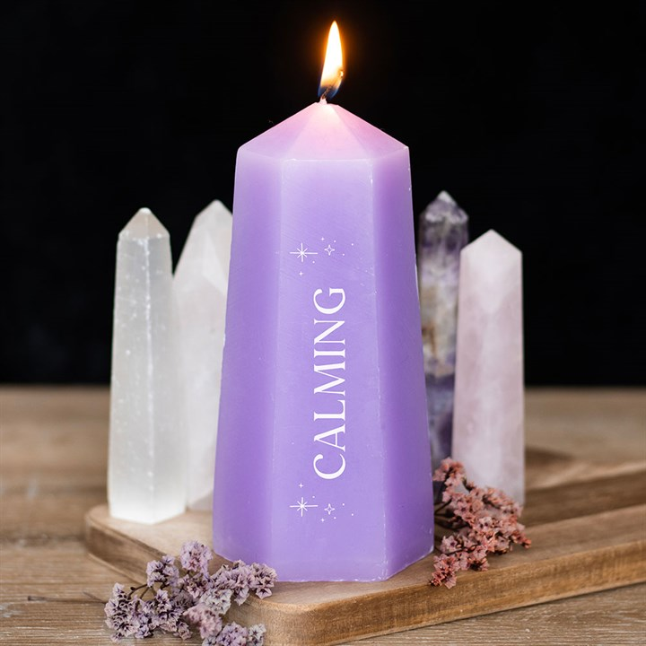 Calming Crystal Candle with Rough Amethyst | Candles