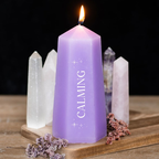 Calming Crystal Candle with Rough Amethyst | Candles