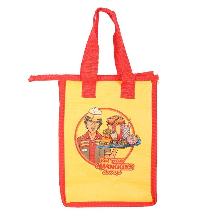Eat Your Worries Lunch Bag by Steven Rhodes | Inspired Creative Gifts | UK Supplier