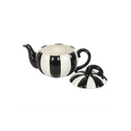 Black and White Striped Pumpkin Teapot | Tableware | Inspired Creative Gifts